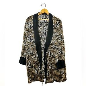 August Silk | Silk Leopard Kimono Robe